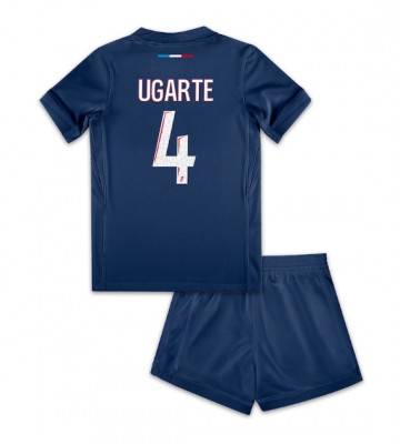 Paris Saint-Germain Manuel Ugarte #4 Replika Babytøj Hjemmebanesæt Børn 2024-25 Kortærmet (+ Korte bukser)